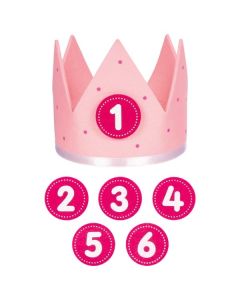 Geburtstagskrone mit Zahl rosa