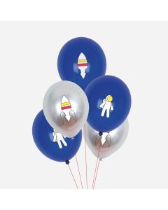 Raketen Luftballons blau